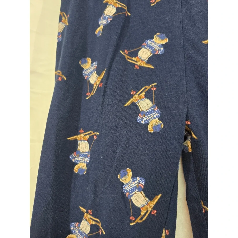 Polo Ralph Lauren Kids Navy Skiing Bears Pajama Pants Size 12‎